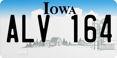 IA license plate ALV164