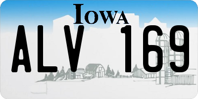 IA license plate ALV169