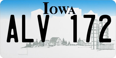 IA license plate ALV172