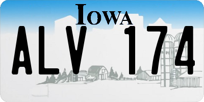 IA license plate ALV174