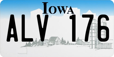 IA license plate ALV176