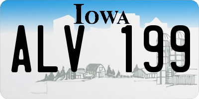 IA license plate ALV199