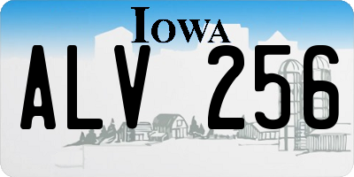IA license plate ALV256