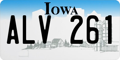 IA license plate ALV261
