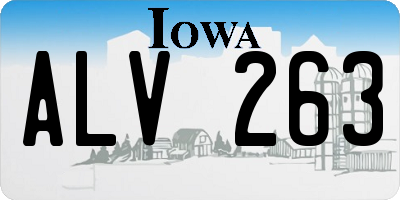 IA license plate ALV263