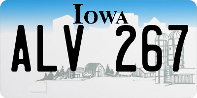 IA license plate ALV267