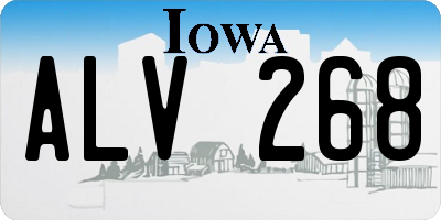 IA license plate ALV268