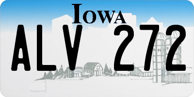 IA license plate ALV272