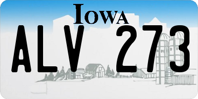 IA license plate ALV273