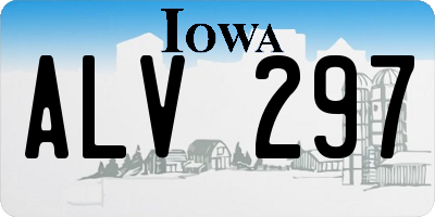 IA license plate ALV297
