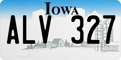 IA license plate ALV327