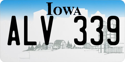 IA license plate ALV339