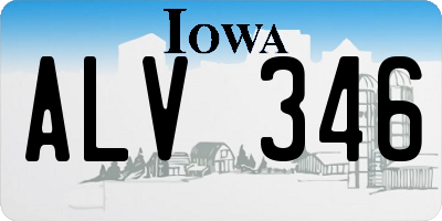IA license plate ALV346