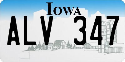 IA license plate ALV347