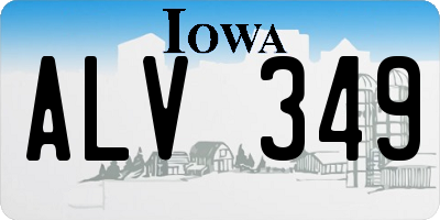 IA license plate ALV349