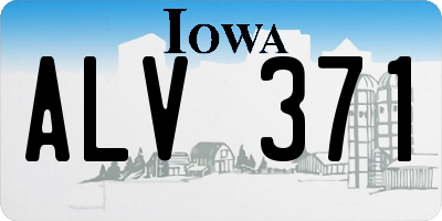 IA license plate ALV371