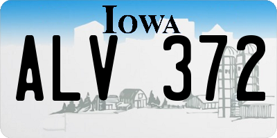 IA license plate ALV372