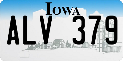 IA license plate ALV379