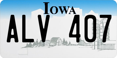 IA license plate ALV407