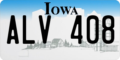 IA license plate ALV408
