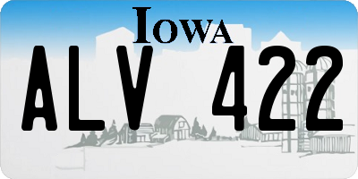 IA license plate ALV422