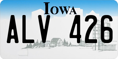 IA license plate ALV426