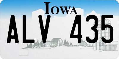 IA license plate ALV435