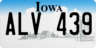IA license plate ALV439