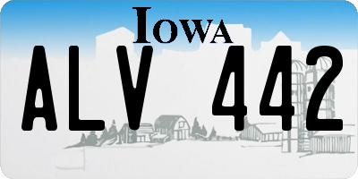 IA license plate ALV442