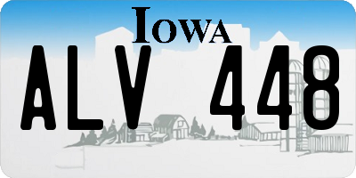 IA license plate ALV448
