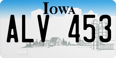 IA license plate ALV453