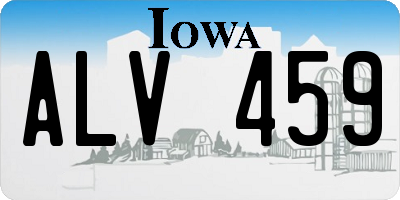 IA license plate ALV459