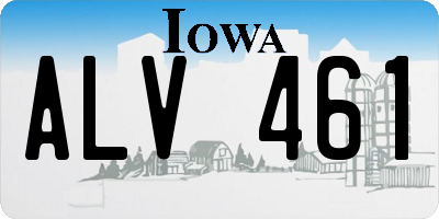 IA license plate ALV461