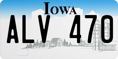 IA license plate ALV470
