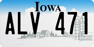 IA license plate ALV471