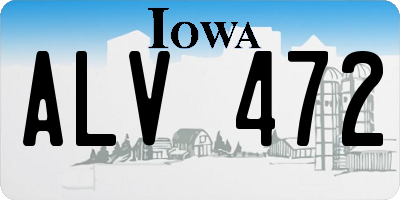 IA license plate ALV472