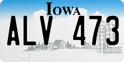 IA license plate ALV473