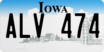 IA license plate ALV474