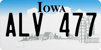 IA license plate ALV477