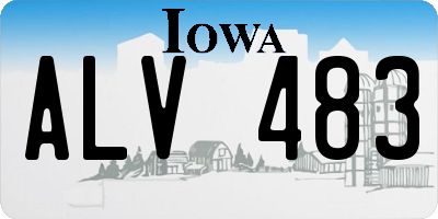 IA license plate ALV483
