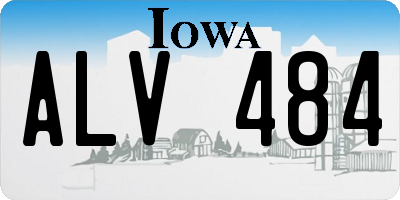 IA license plate ALV484