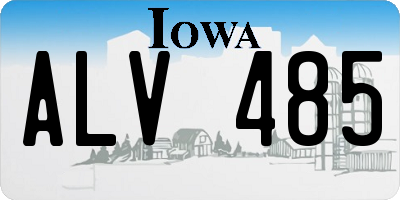 IA license plate ALV485