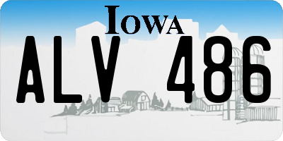 IA license plate ALV486