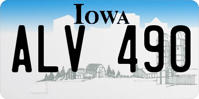 IA license plate ALV490