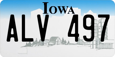 IA license plate ALV497