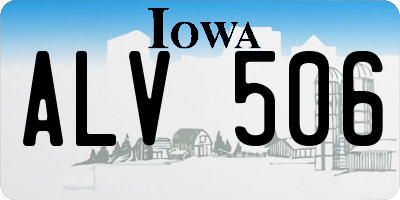 IA license plate ALV506