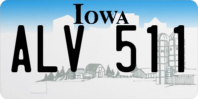 IA license plate ALV511