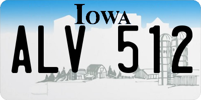 IA license plate ALV512