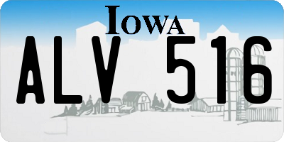 IA license plate ALV516