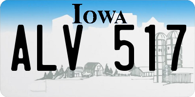 IA license plate ALV517